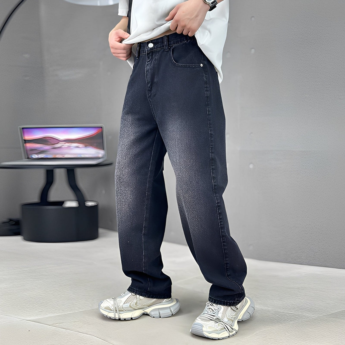 Wendell - Modische Hose mit weitem Bein