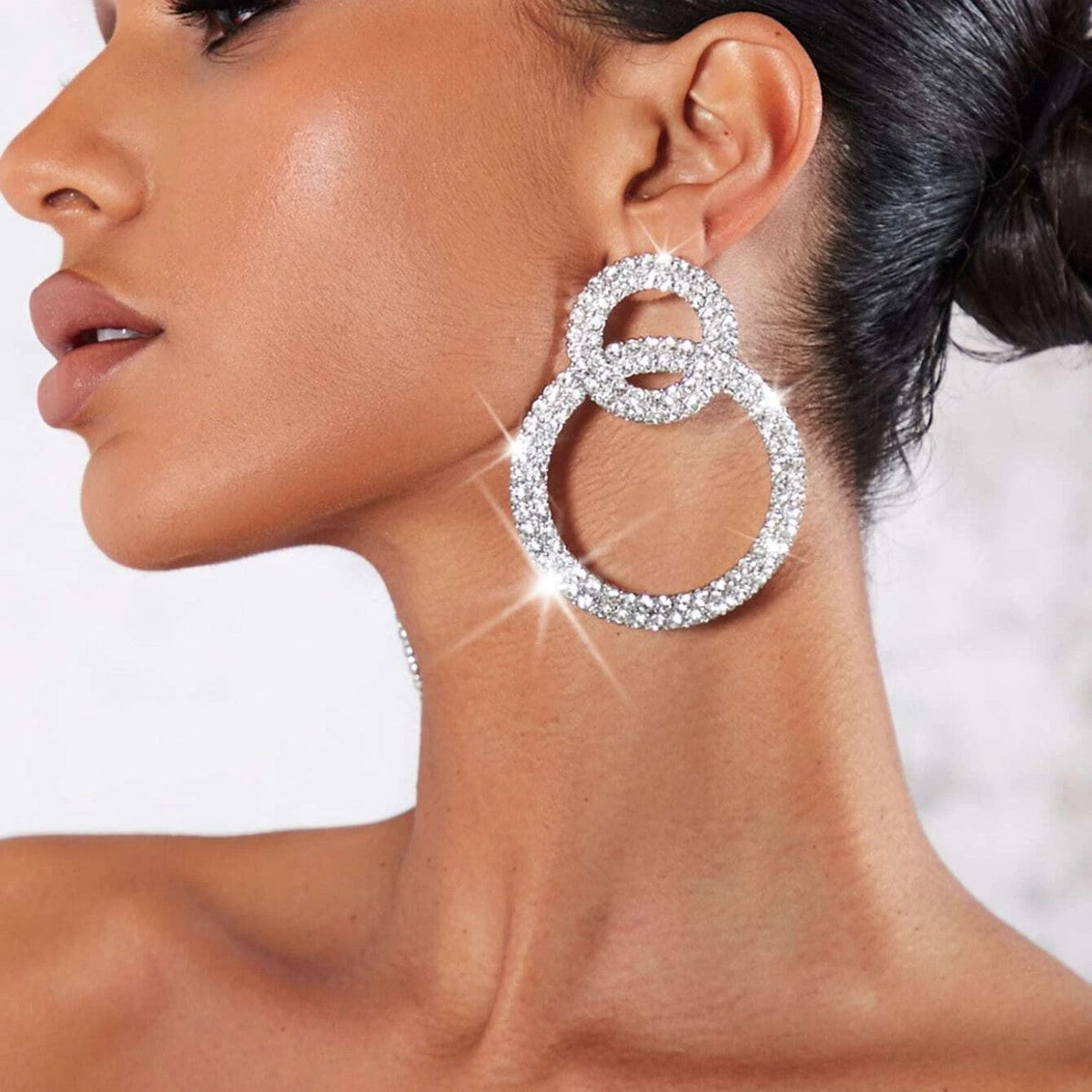 Strass-Ohringe - Strass-besetzte Ohrringe