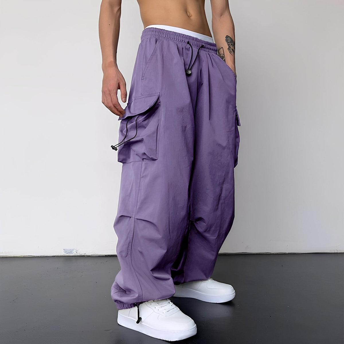 Kaleb - Trendige Cargo-Hose mit weitem Schnitt