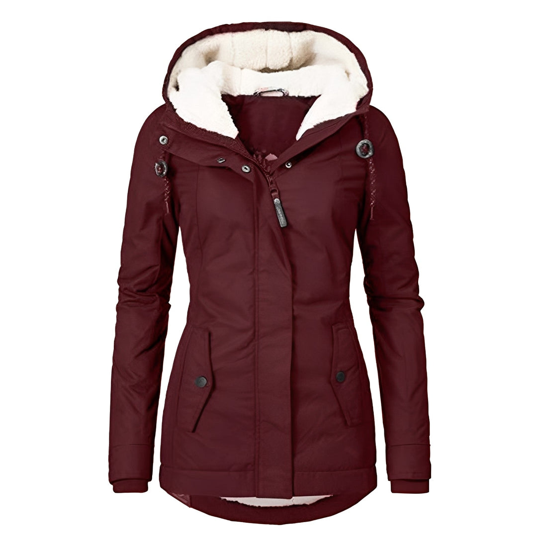 Earleen - Bequeme und flauschige Jacke mit Kapuze