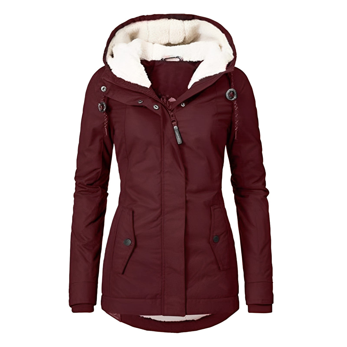 Earleen - Bequeme und flauschige Jacke mit Kapuze