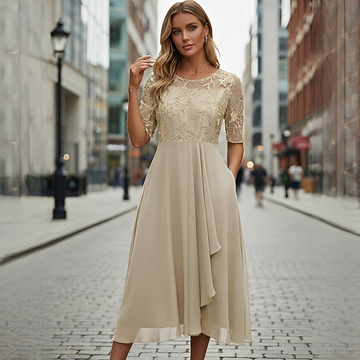 Victoria - Elegantes Sommerkleid mit Spitze