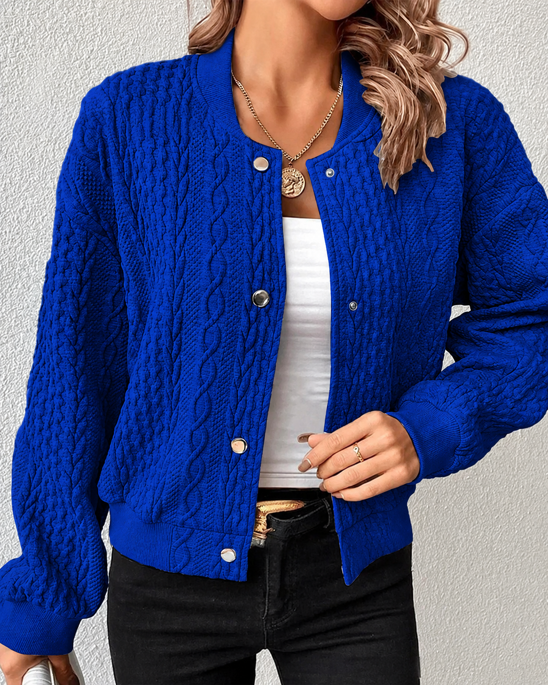 Kymbrea - Bequeme Strickjacke mit Knöpfen