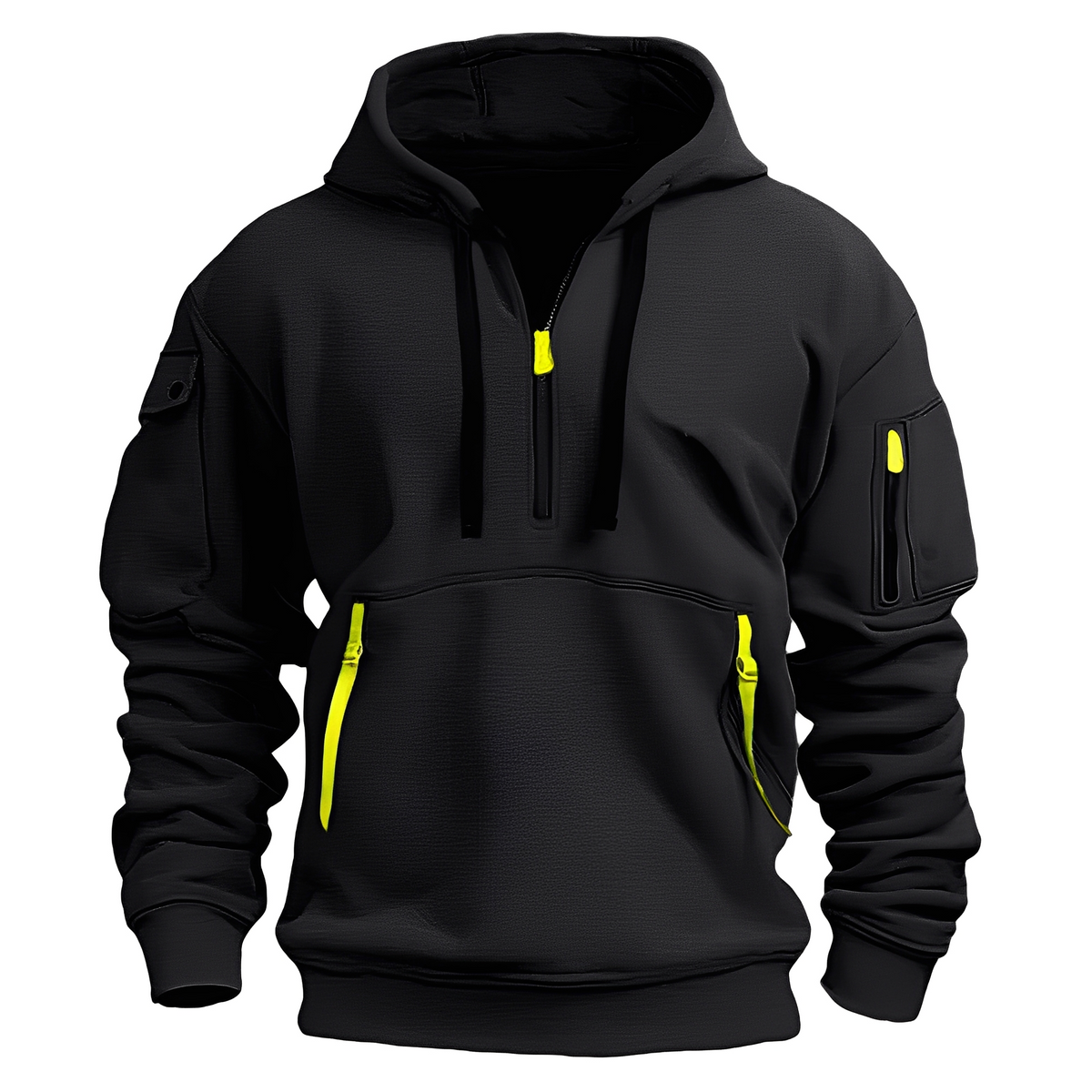 Paxton - Angenehme Hoodie-Jacke mit halbem Reißverschluss