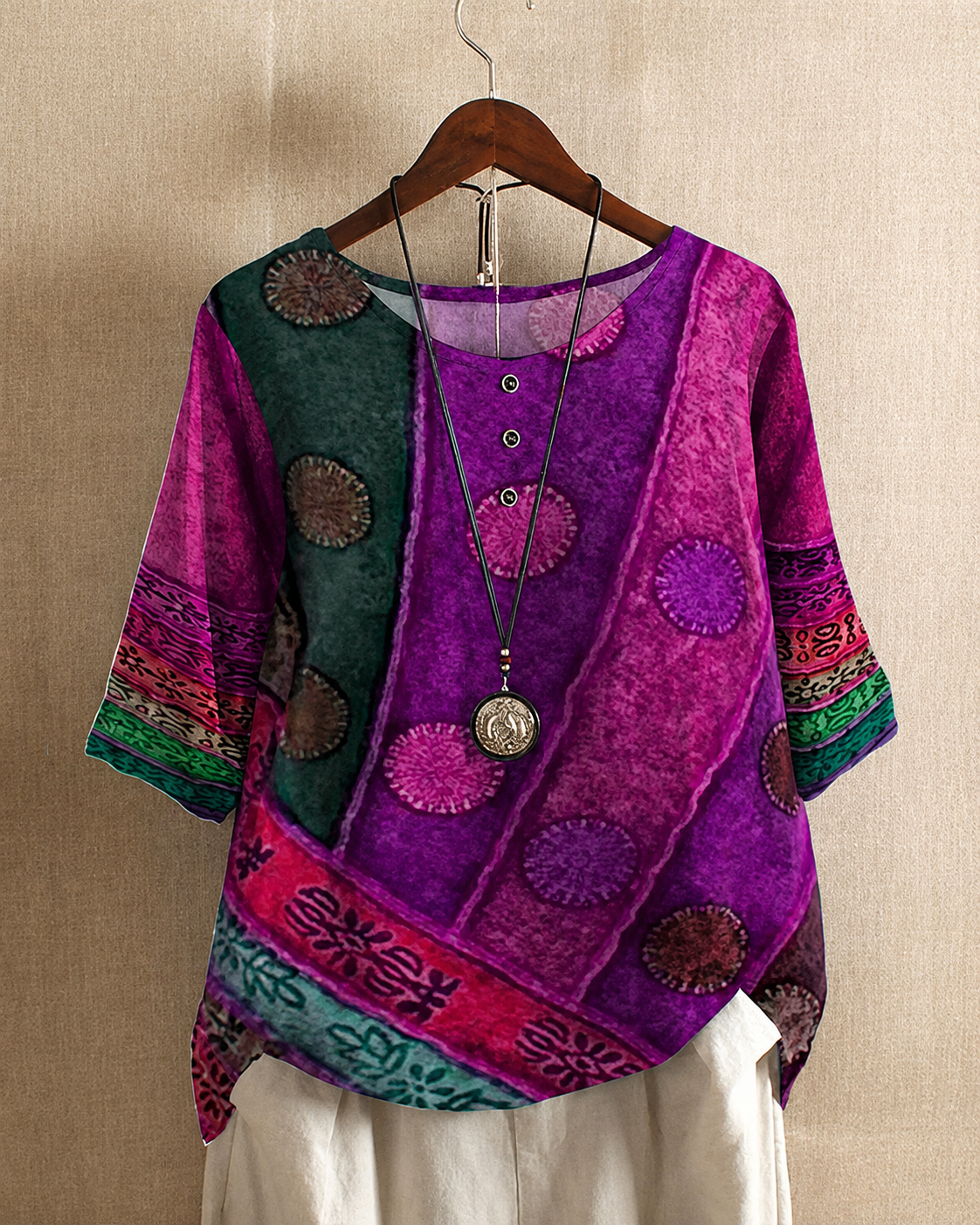 Ferlisha - Stilvolle Weite Bluse