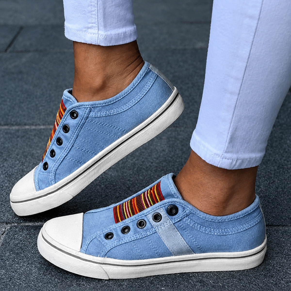Jorrie - Klassische flexible Schuhe aus Segelstoff