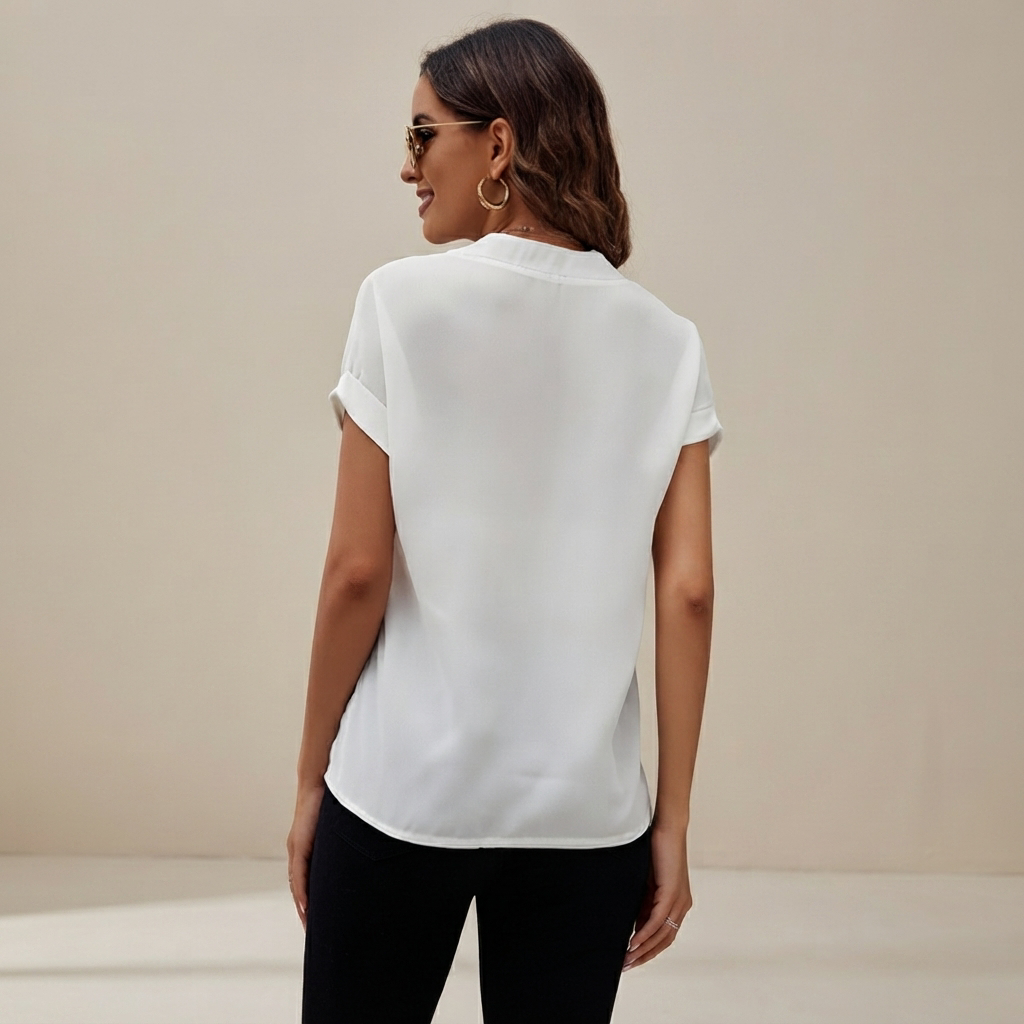 Anissa - Lässige Bluse mit V-Ausschnitt