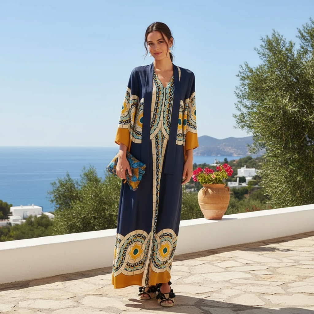 Kymbrea - Elegantes weit geschnittenes Maxi-Kleid