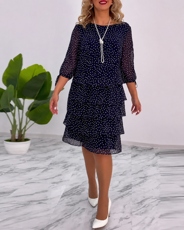 Bezia - Stilvolles Geschichtetes Midi-Kleid