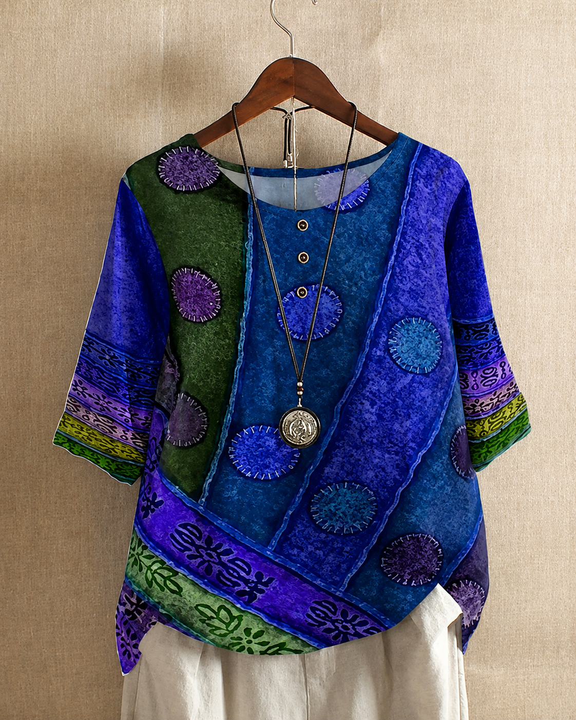 Ferlisha - Stilvolle Weite Bluse