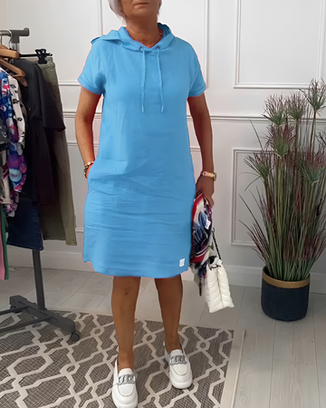 Tasha - Lässiges Kapuzen-Midikleid