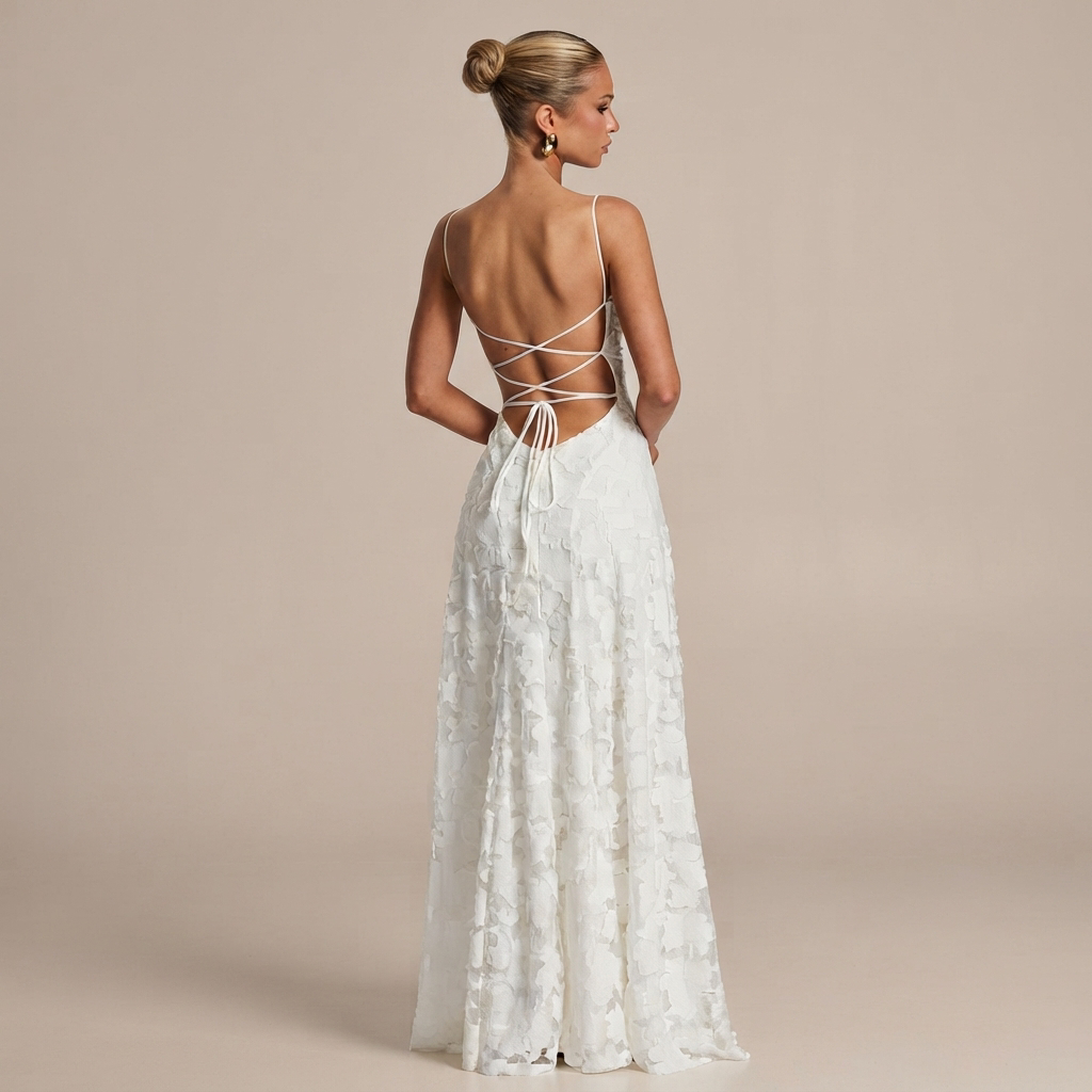 Helena - Elegantes Maxikleid mit freiem Rücken