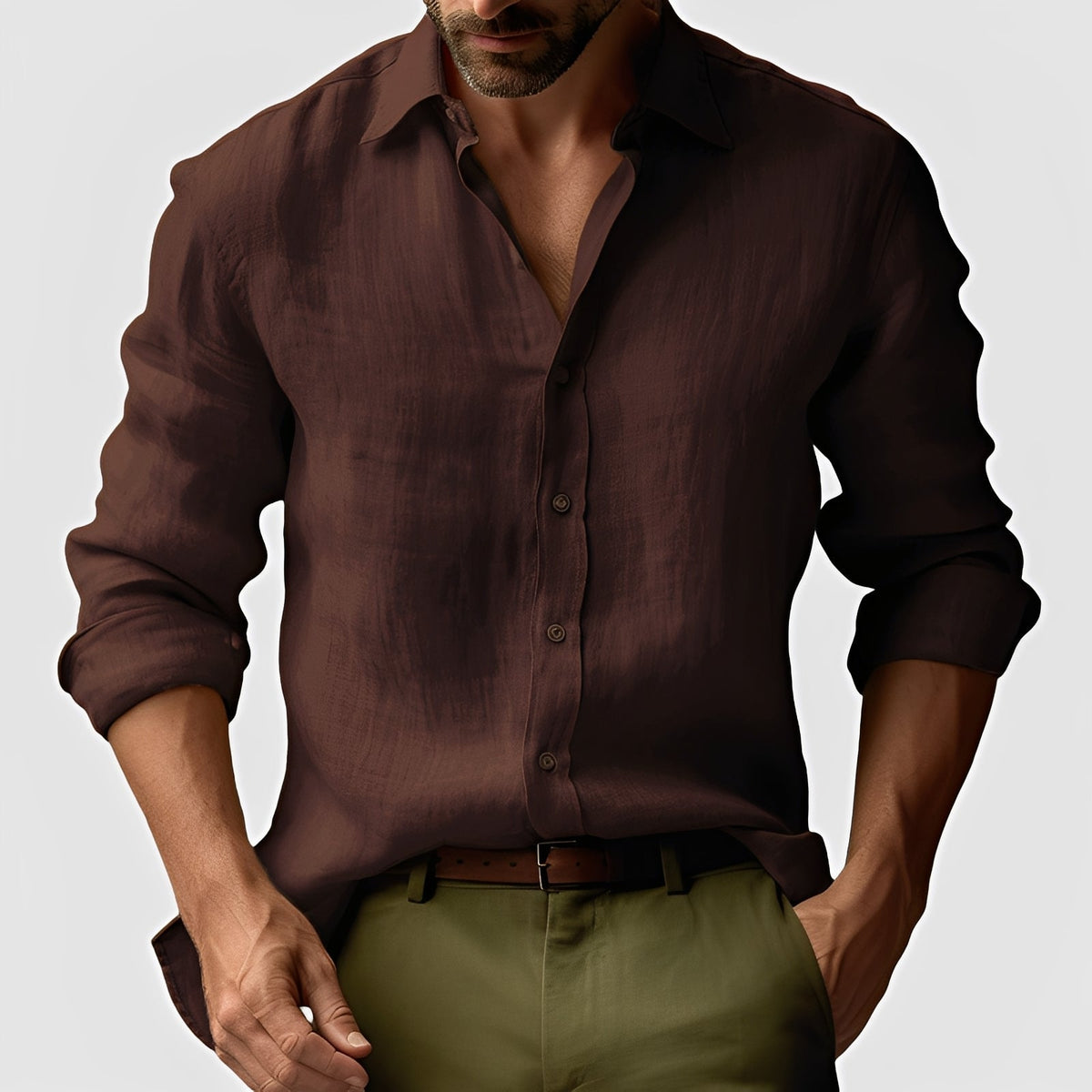 Emile - Schlichtes, traditionelles Shirt