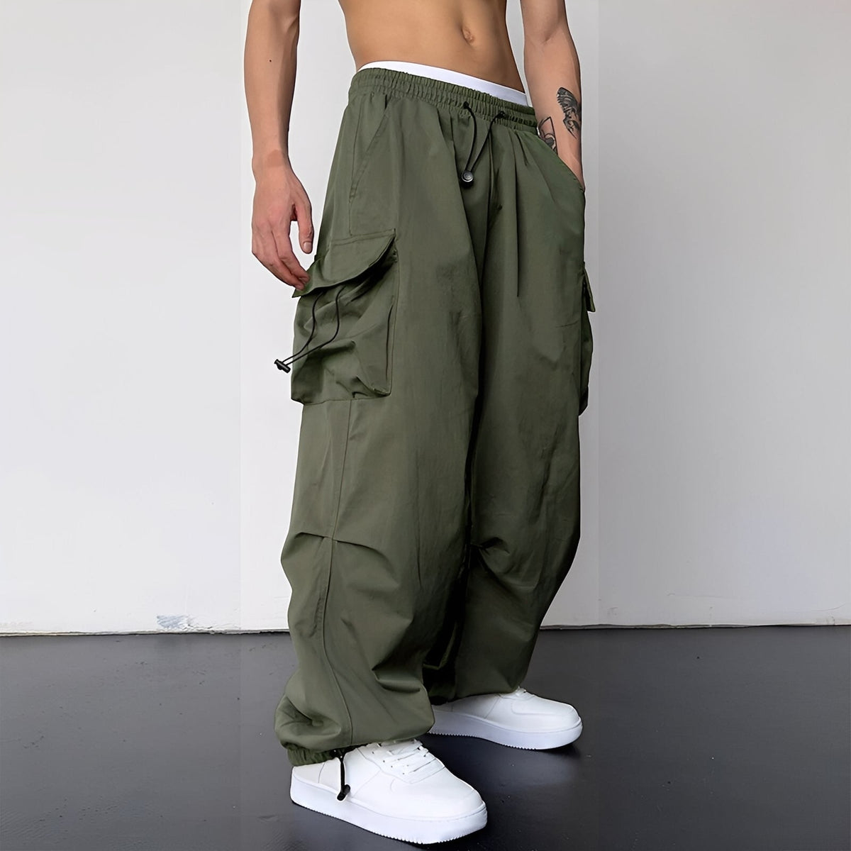 Kaleb - Trendige Cargo-Hose mit weitem Schnitt