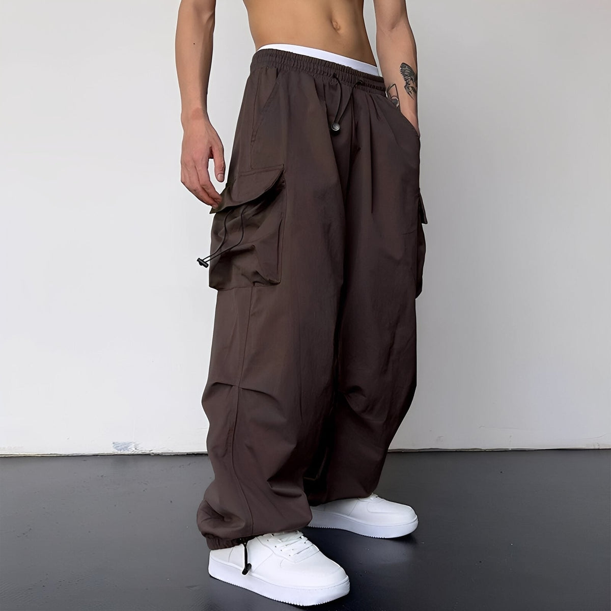 Kaleb - Trendige Cargo-Hose mit weitem Schnitt