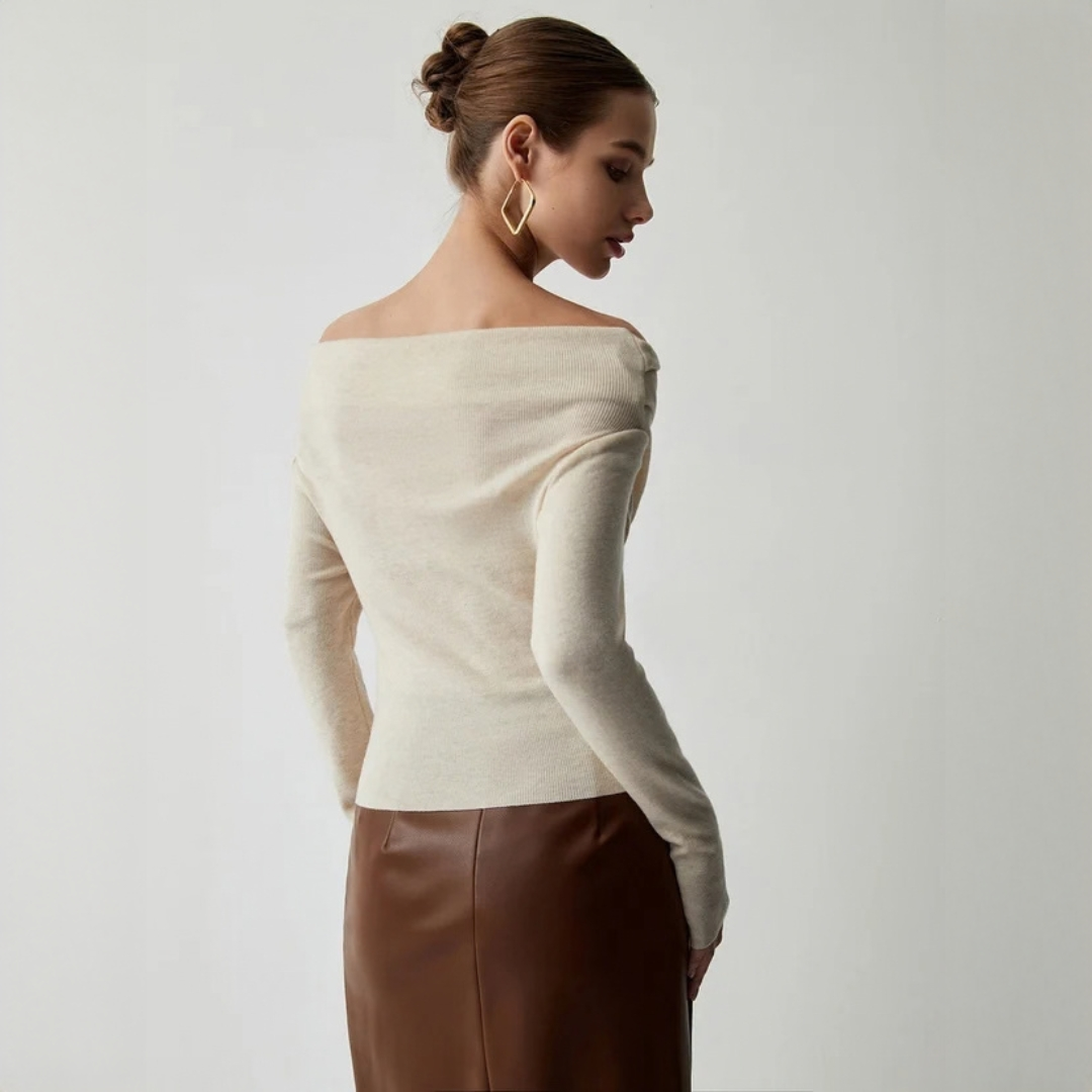 Yasmin - Elegantes, schulterfreies Oberteil