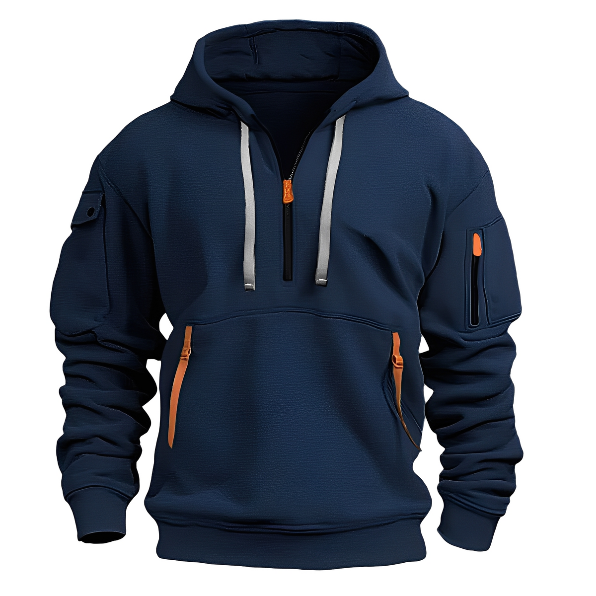 Paxton - Angenehme Hoodie-Jacke mit halbem Reißverschluss