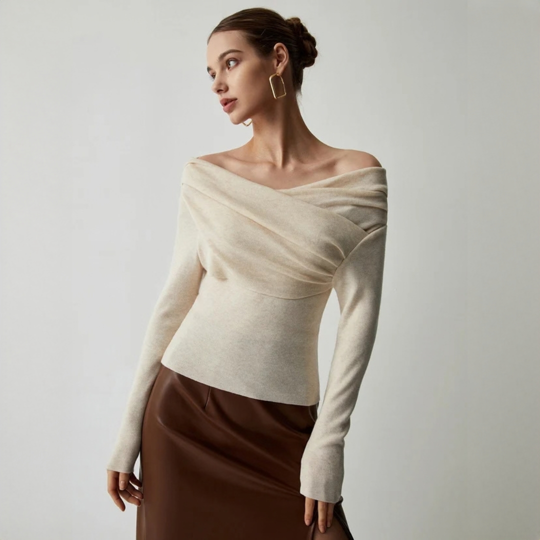 Yasmin - Elegantes, schulterfreies Oberteil