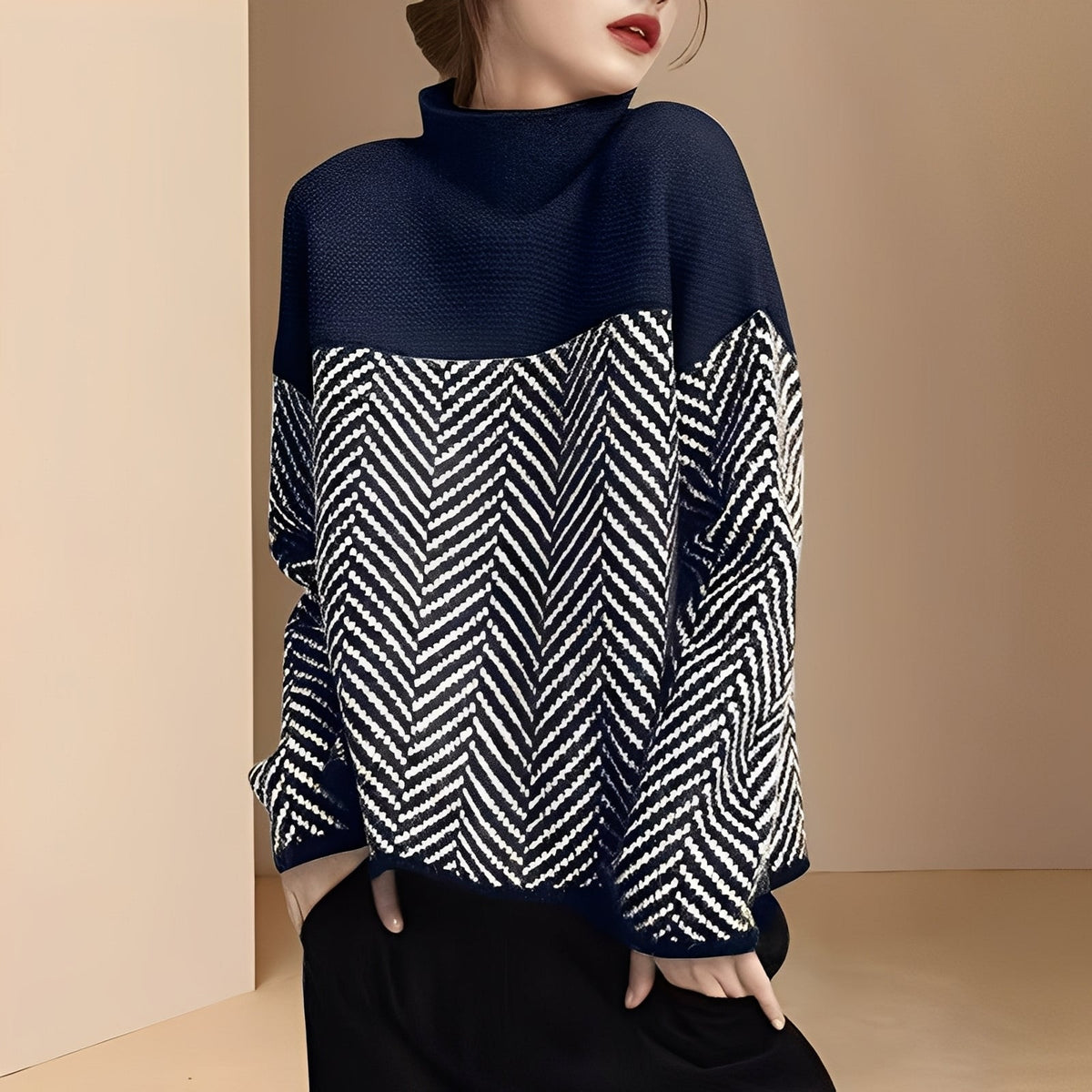 Maryann - Eleganter und weicher Pullover mit Rollkragen