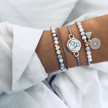 Alora – elegantes Armbandset in Limettengrün