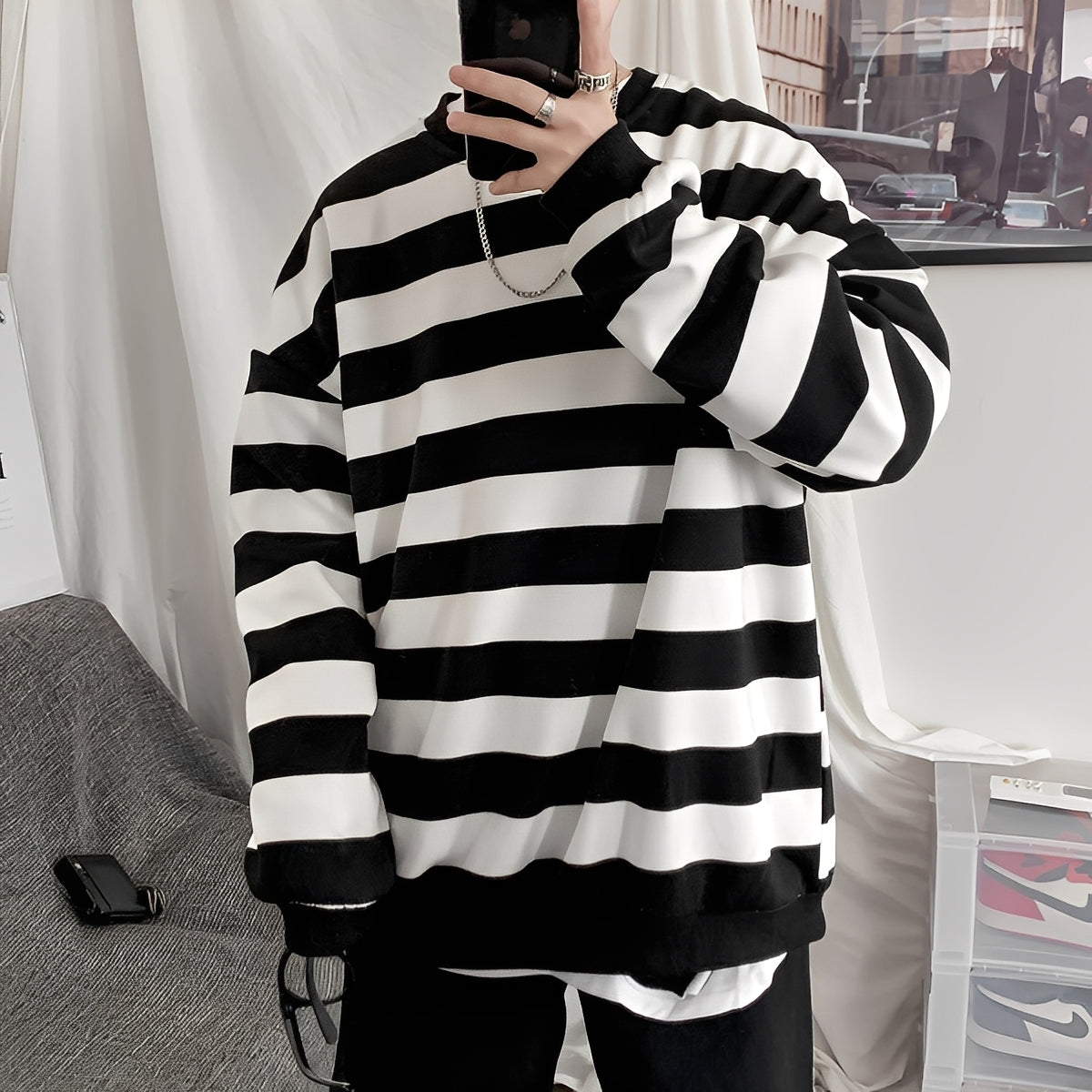 Christian - Bequemer Herrenpullover mit Streifen