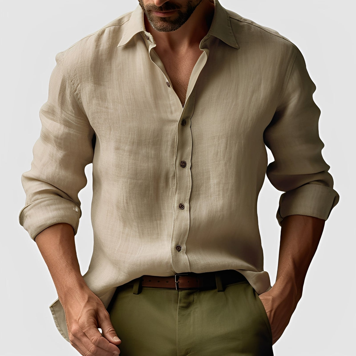 Emile - Schlichtes, traditionelles Shirt
