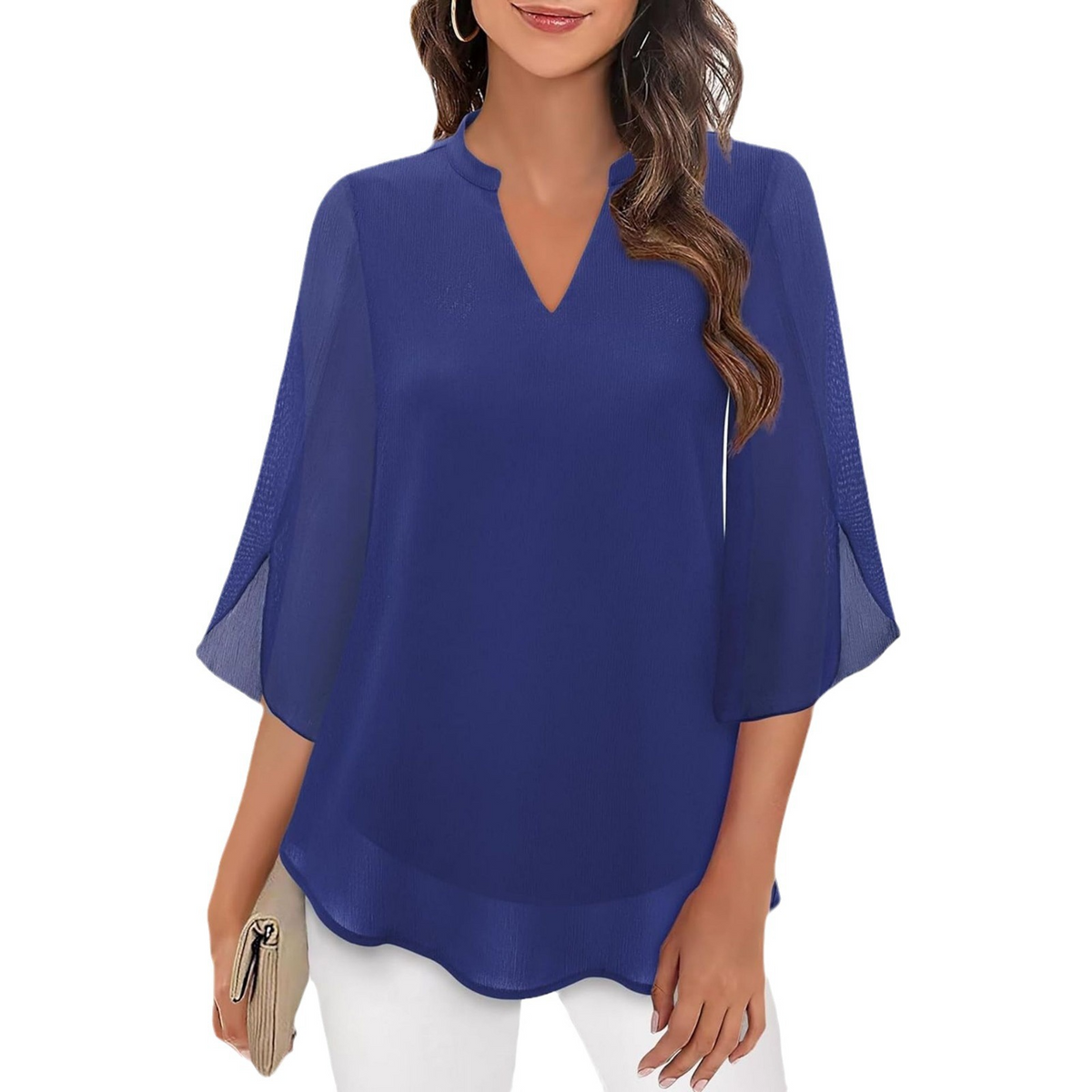 Ella - Bluse mit V-Ausschnitt