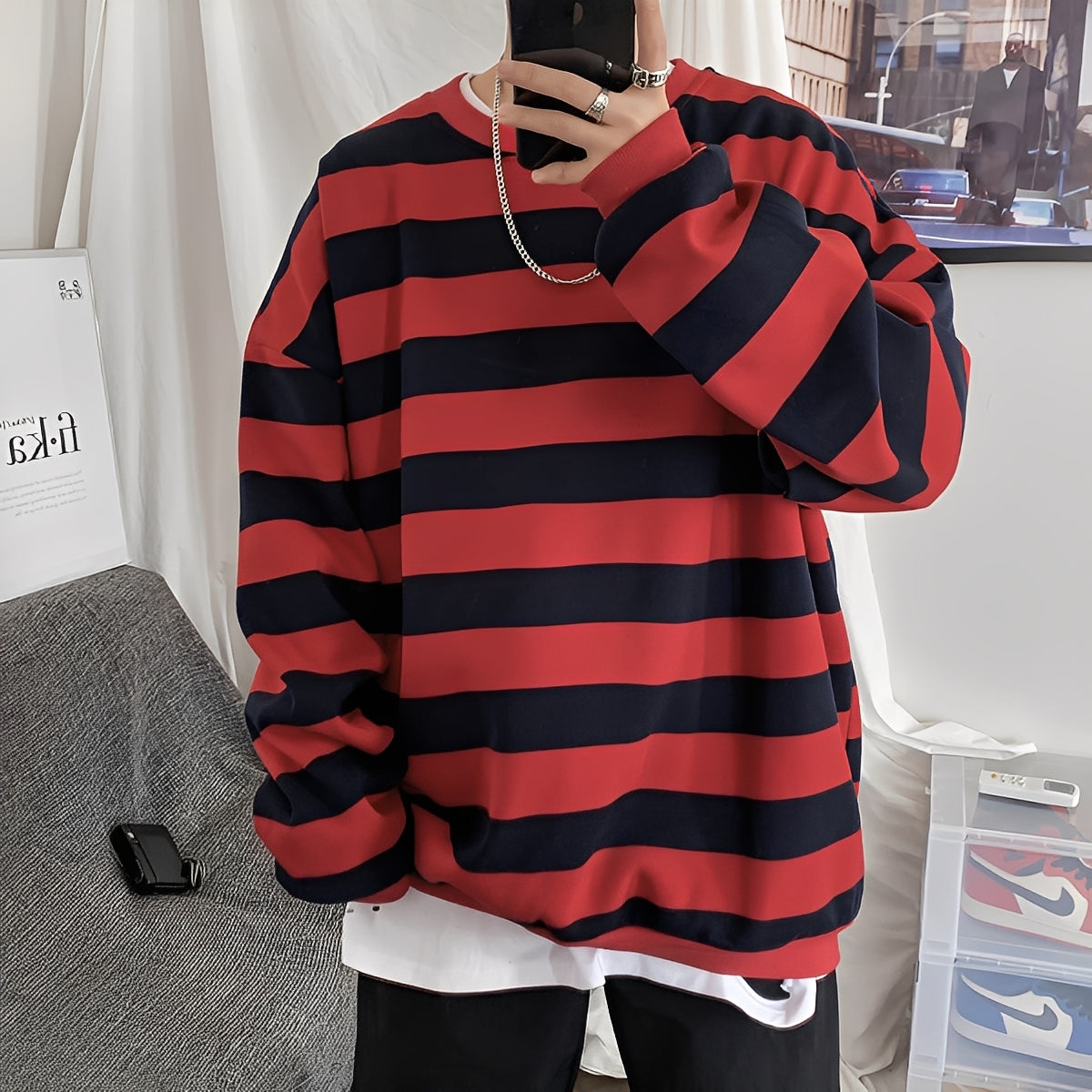 Christian - Bequemer Herrenpullover mit Streifen