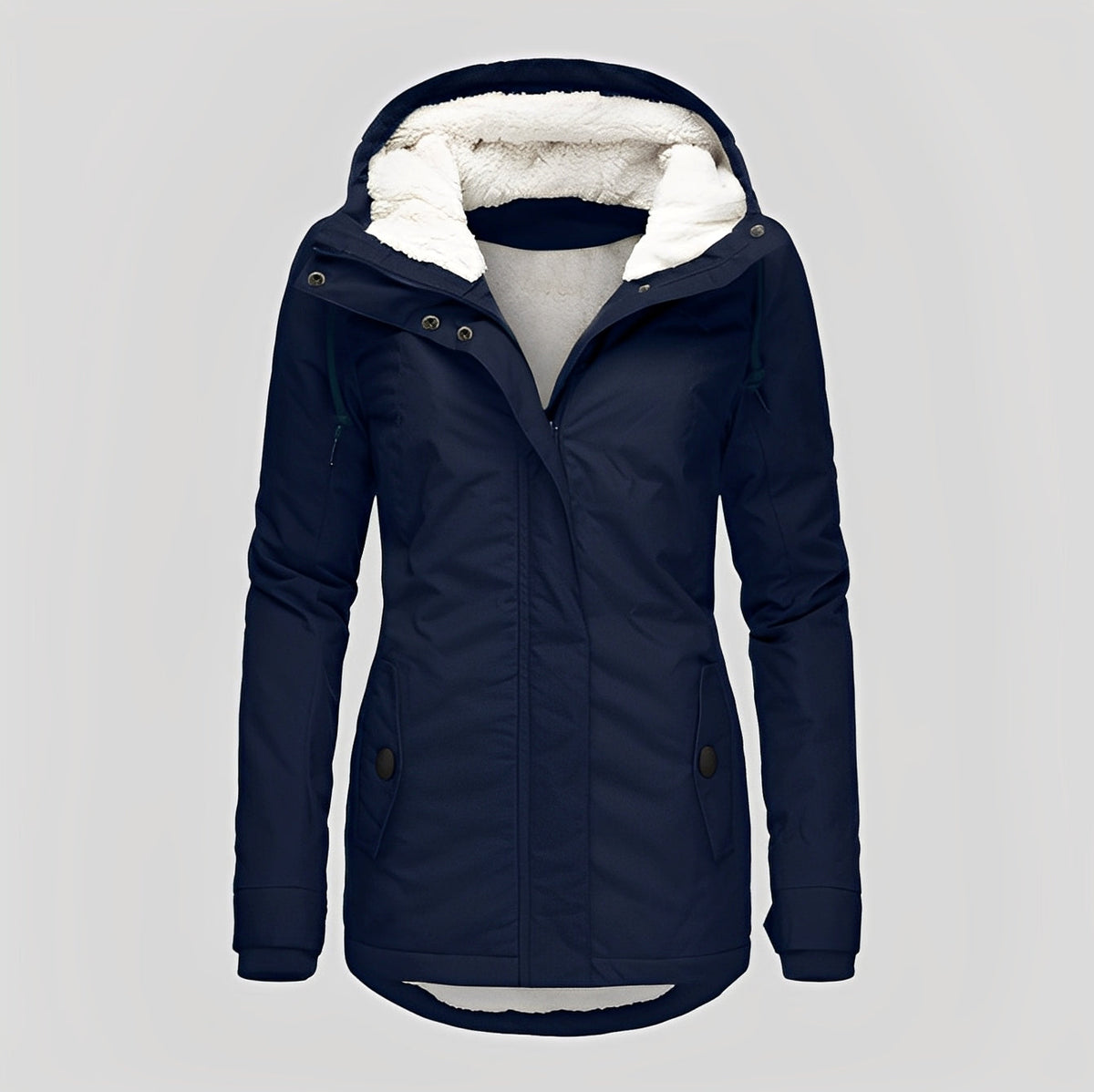 Earleen - Bequeme und flauschige Jacke mit Kapuze