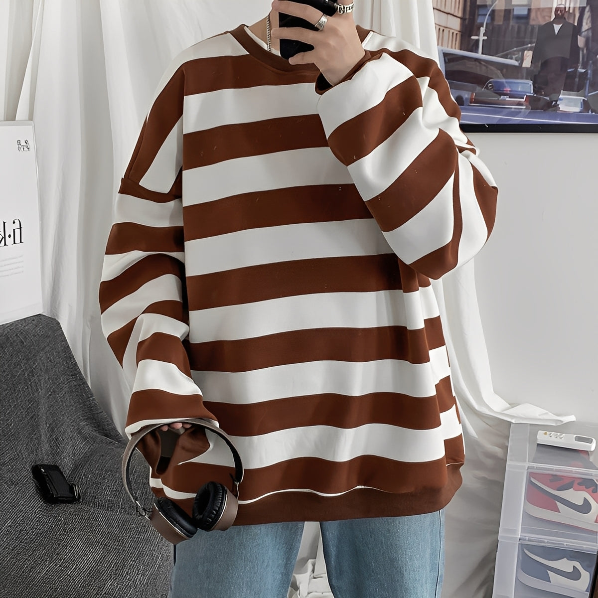 Christian - Bequemer Herrenpullover mit Streifen
