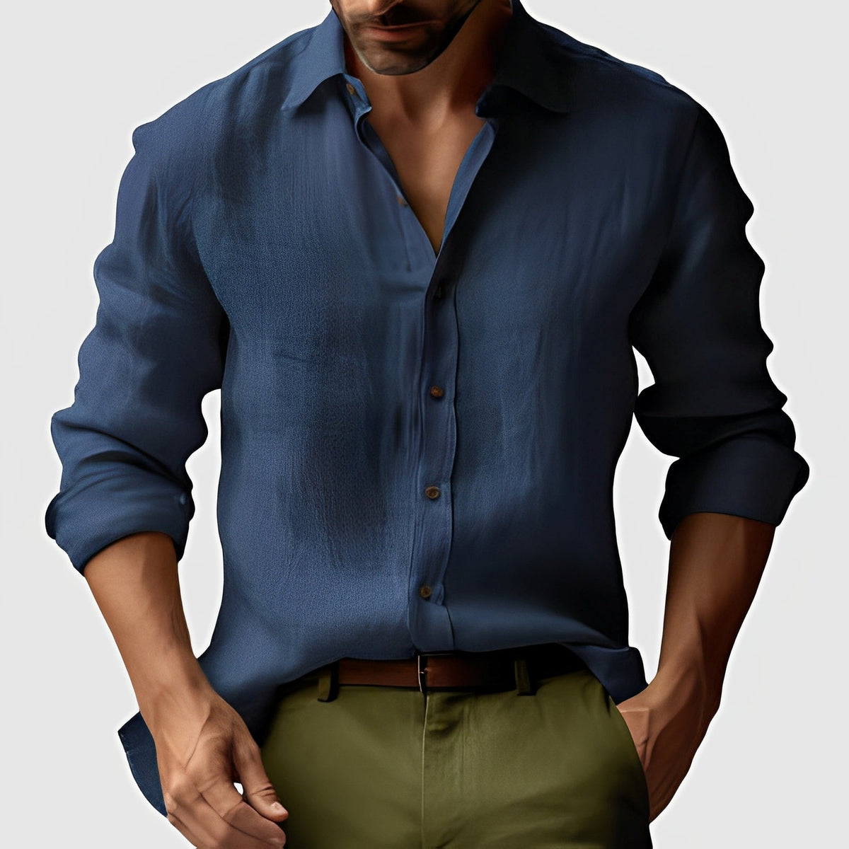 Emile - Schlichtes, traditionelles Shirt