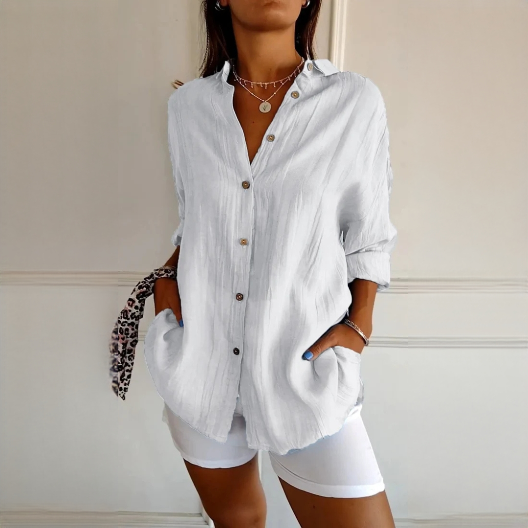 Xaelle - Modische Bluse mit Knöpfen