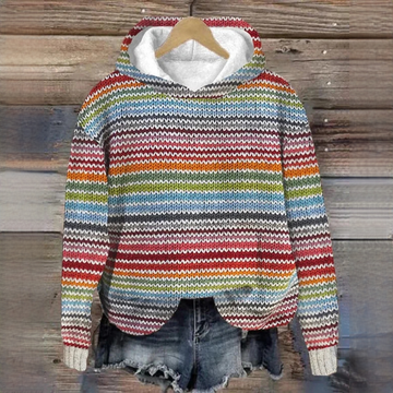 Maacah - Trendige Kapuzenjacke mit Streifen