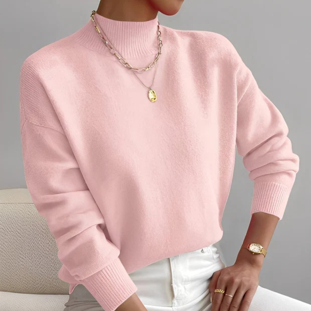 Roxana - Bequemer Pullover mit Stehkragen