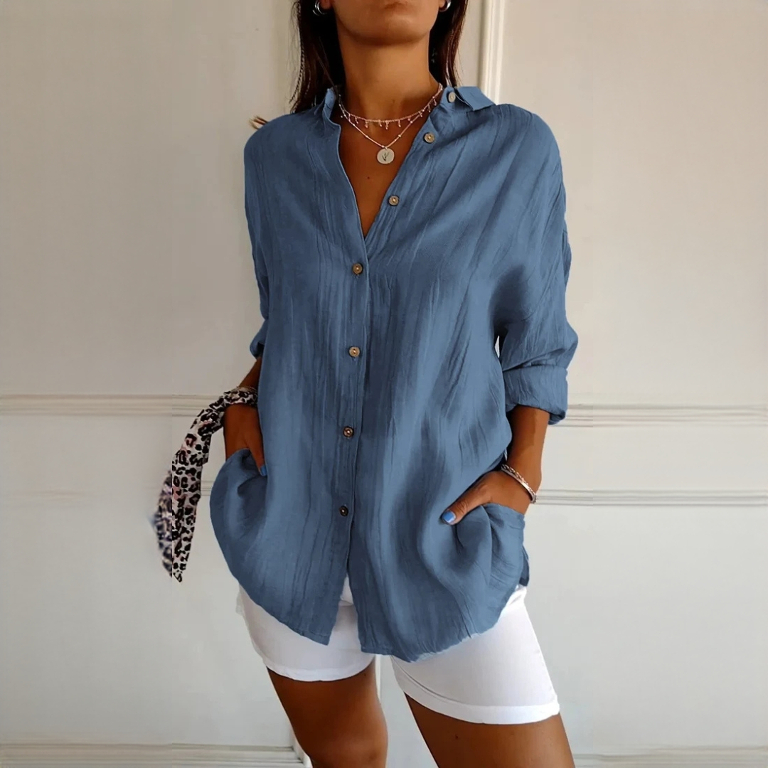 Xaelle - Modische Bluse mit Knöpfen
