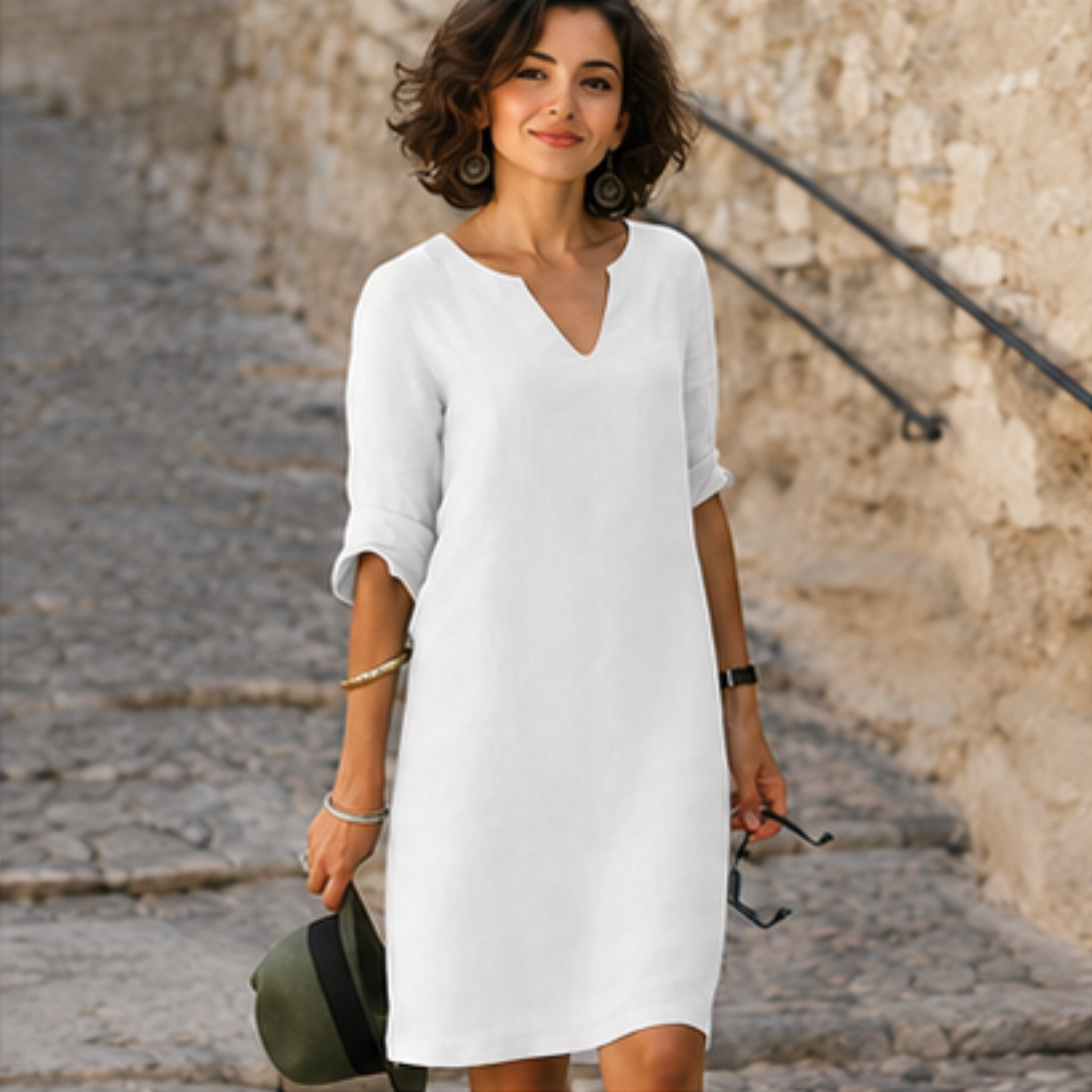 Guilaine - Elegantes und modisches Kleid mit V-Ausschnitt