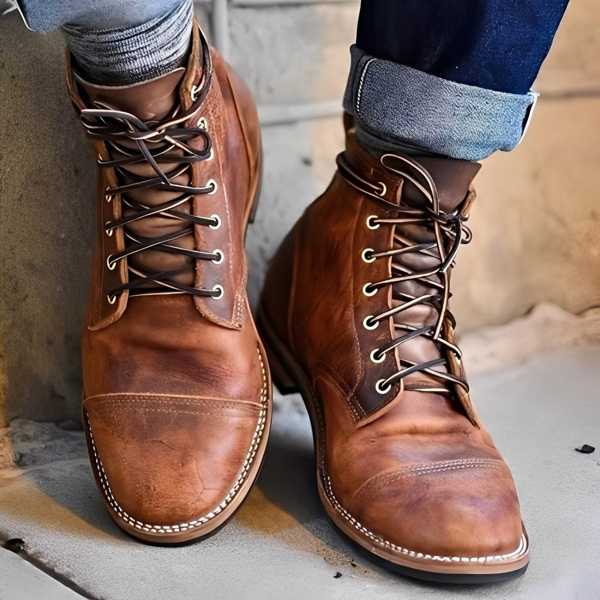 Garrick - Robuste Vintage-Stiefel