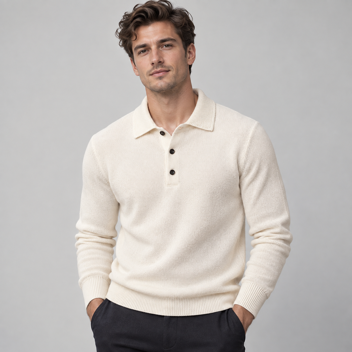Romilly - Eleganter Herrenpullover mit Polokragen