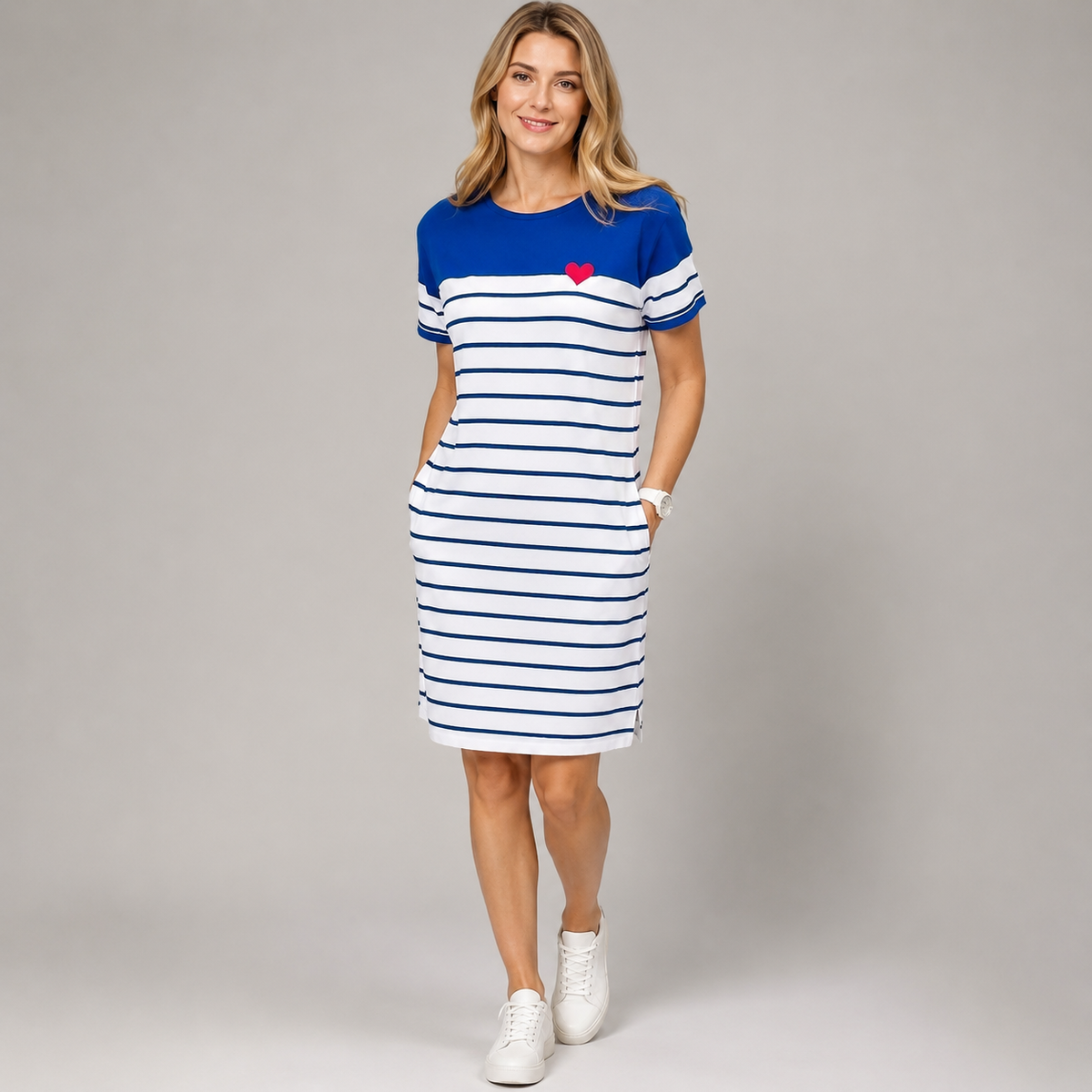 Nora - Elegantes Kleid mit Streifen