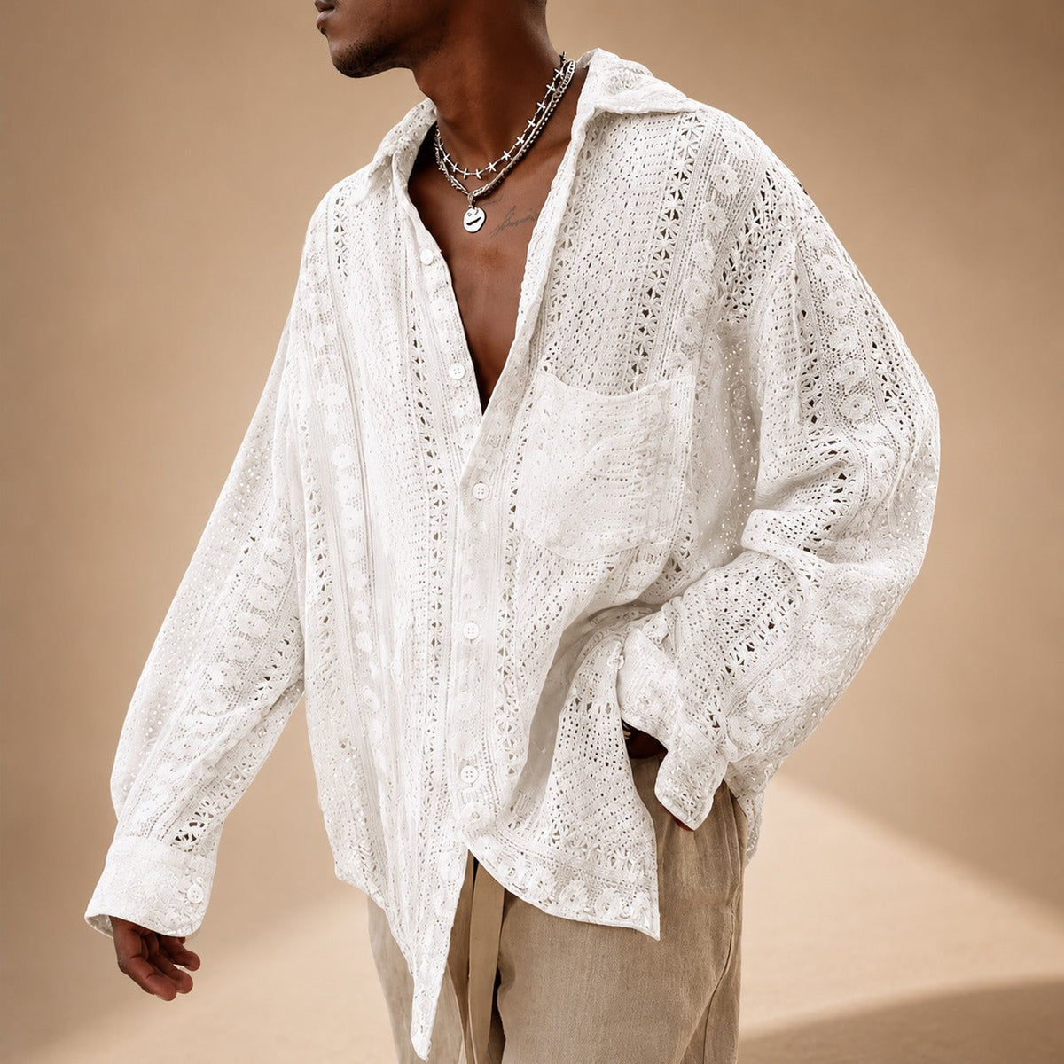 Jovan - Luftiges Lochmuster-Shirt