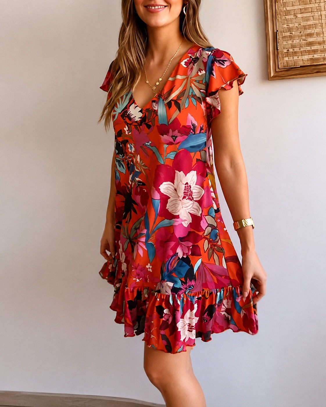 Katelyn - Elegantes Kleid mit Blumenmuster
