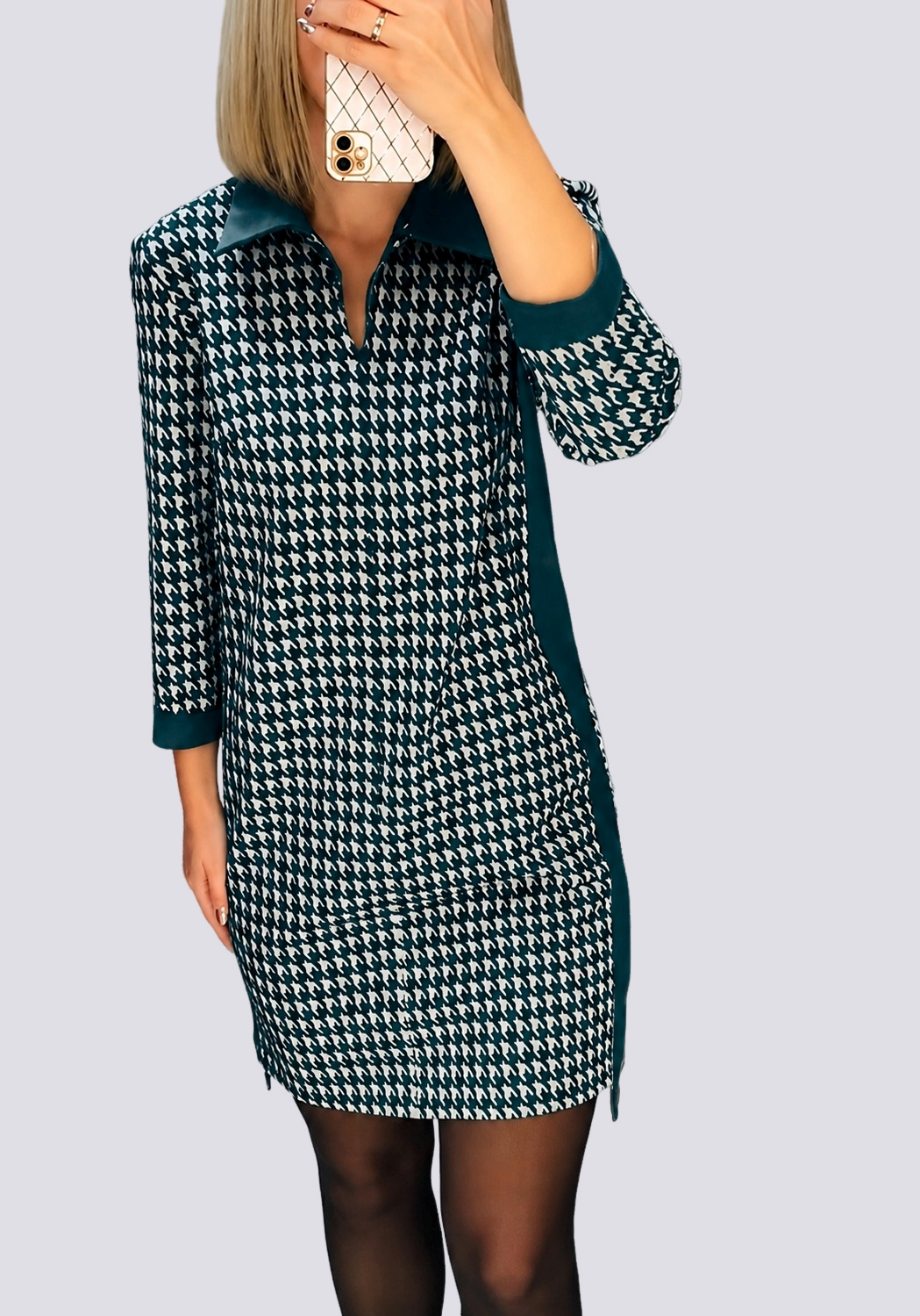 Saskia - Schickes kurzes Kleid mit Kragen