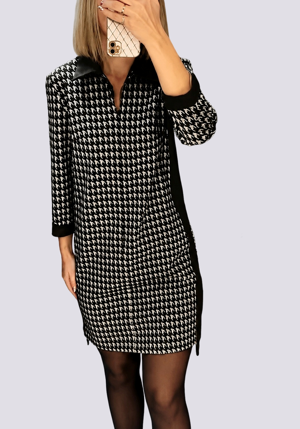 Saskia - Schickes kurzes Kleid mit Kragen