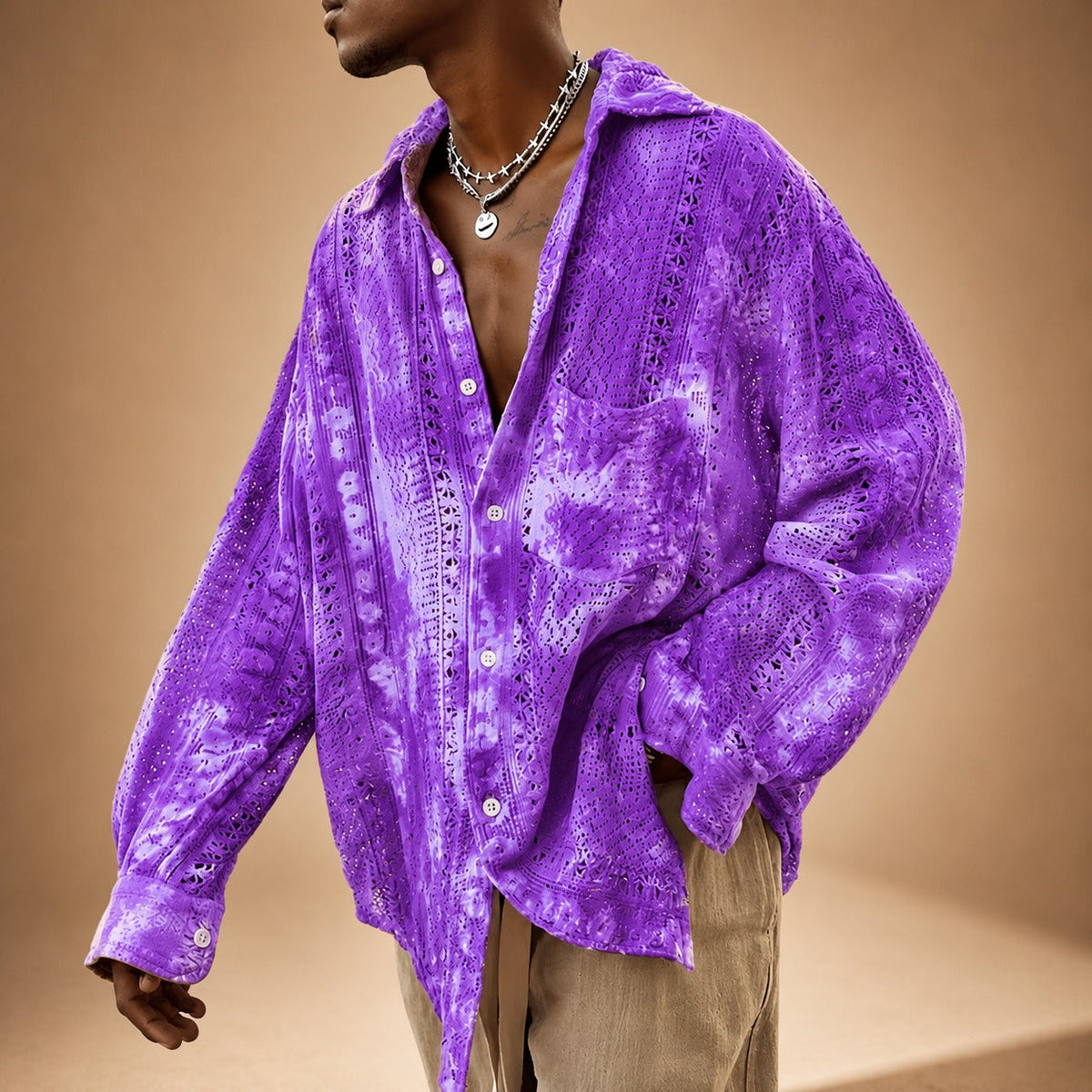 Jovan - Luftiges Lochmuster-Shirt