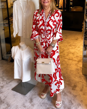 Daisie - Schickes Kleid mit V-Ausschnitt und lockerer Passform