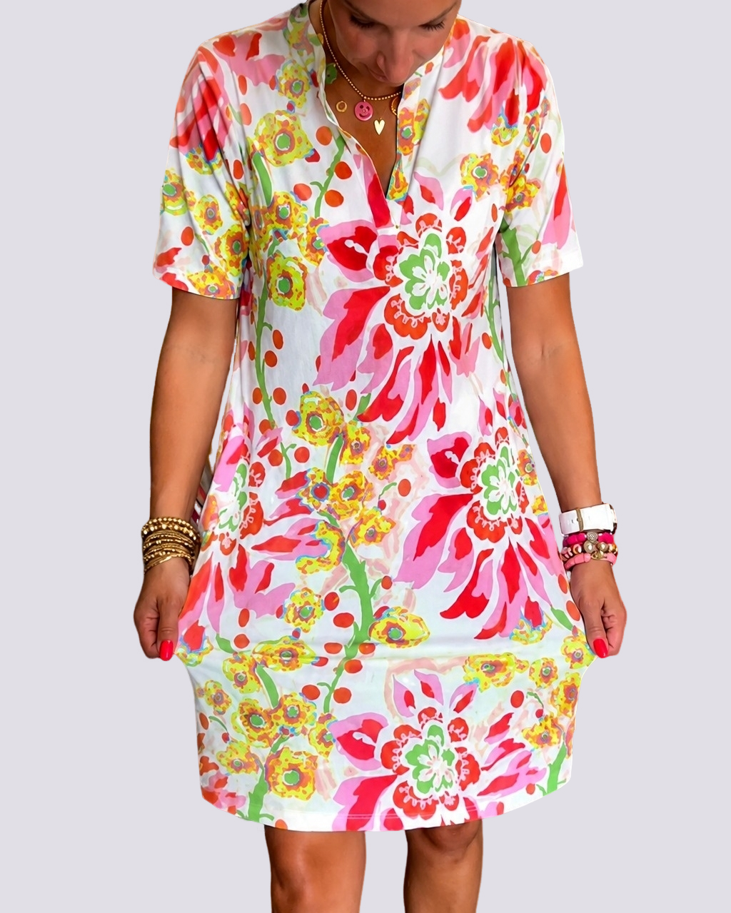 Pauline - Kleid mit blumigen Mustern