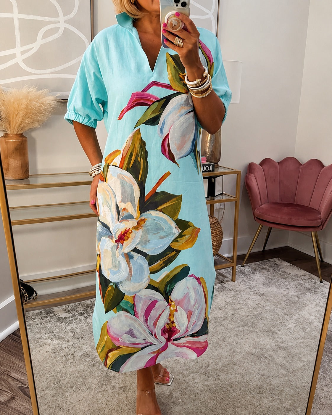 Myla - Weit geschnittenes Kleid mit Blumenmuster