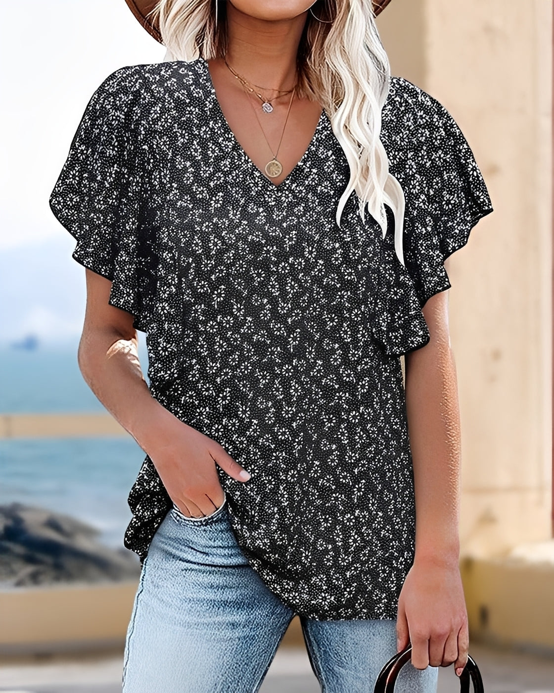 Vendee - Stilvolle Bluse mit Falten