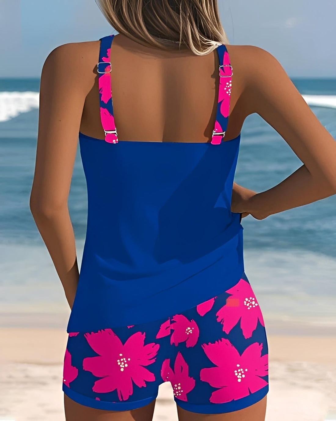 Mila - Tankini mit floralem Muster und Rundhalsausschnitt
