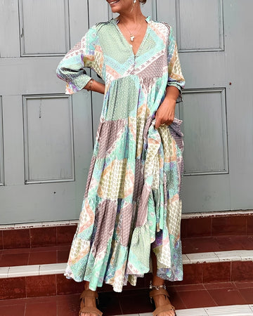 Kirsten - Stilvolles langärmeliges Kleid